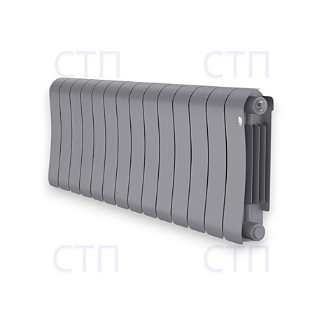 Радиатор биметаллический Royal Thermo Infinity 300 Silver Satin - 14 секц.
