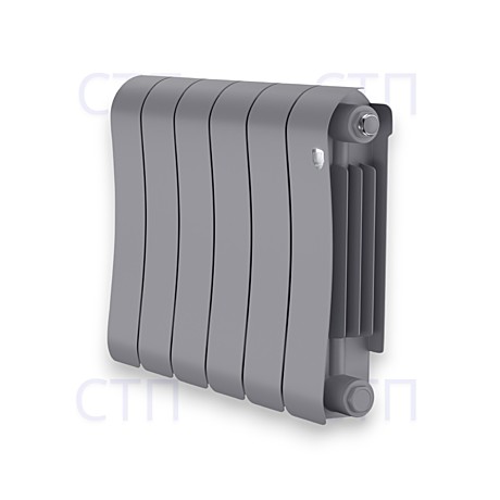 Радиатор биметаллический Royal Thermo Infinity 300 Silver Satin - 6 секц.